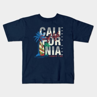 California Beach Summer typography Kids T-Shirt